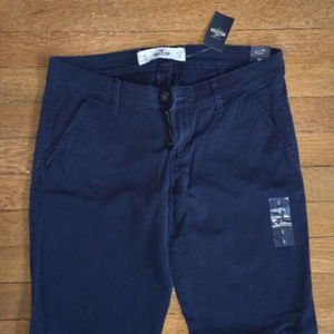 NWT Hollister navy blue khaki skinny chinos sz 3